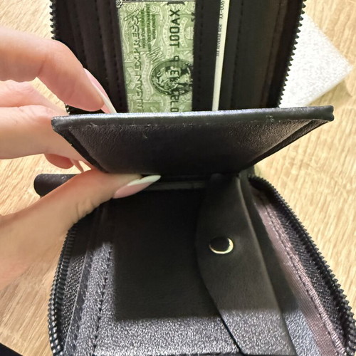 Men's wallet new, black