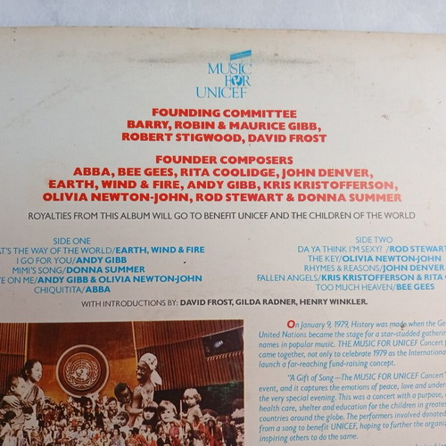 The Music For Unicef Concert vinyl LP like new