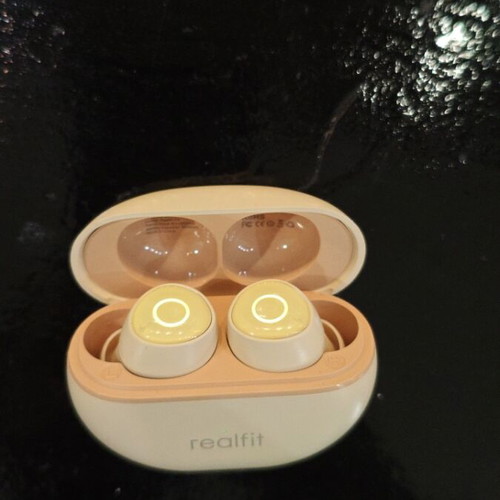 Realfit F3 In-ear Bluetooth Handsfree earbuds beige new