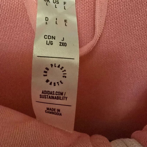 Adidas women's sports jacket pink used, thin