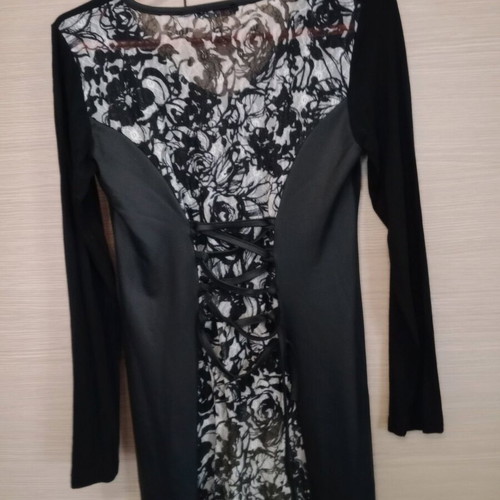 Black long blouse like new