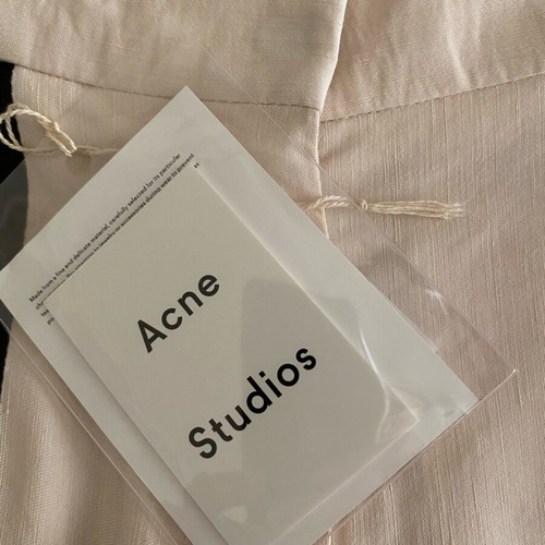 Acne Studios pants size 38 FR/42 IT like new, linen and viscose cream with black stripes