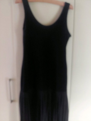 Italian cocktail dress new, black, velvet and pleated chiffon, size S M