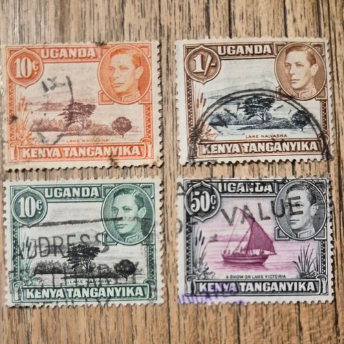 Stamps from Uganda and Kenya 1938 used