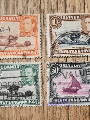 Stamps from Uganda and Kenya 1938 used