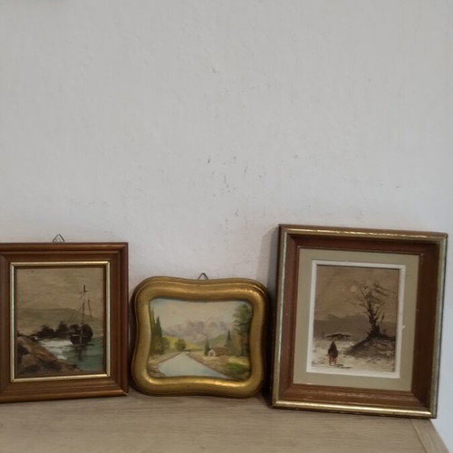 Triptych oil paintings on canvas like new