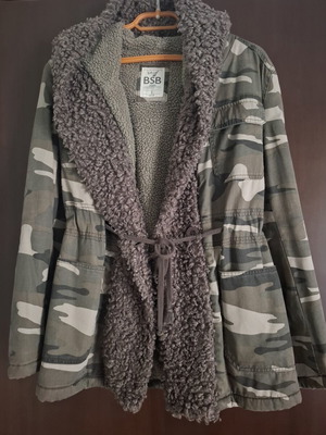 BSB military green parka jacket, size S