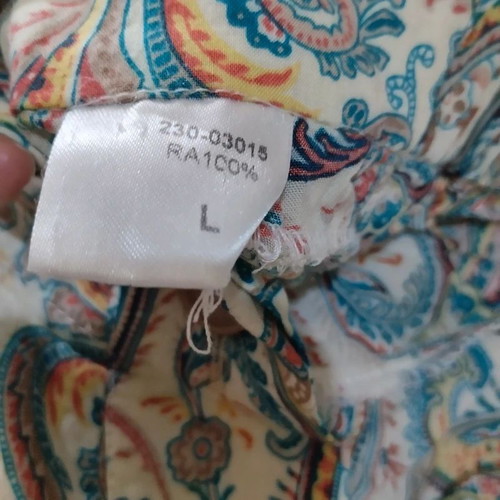 Badila Palazzo Pants Paisley Print Wide Leg Size L Like New