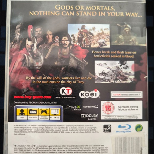 Warriors Legends of Troy PS3 game