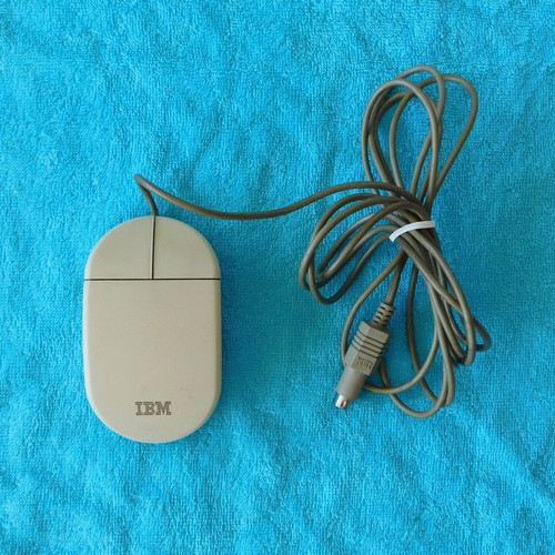 IBM PS/2 2-Button Ball Mouse used, made in Ireland, collectible