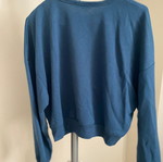 Teal Blue Slogan Sweatshirt Pink Woman Small like new