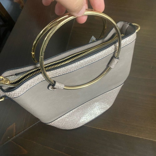 Dune London Handbag New with Snake Effect and Gold Handles