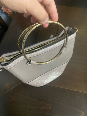 Dune London Handbag New with Snake Effect and Gold Handles