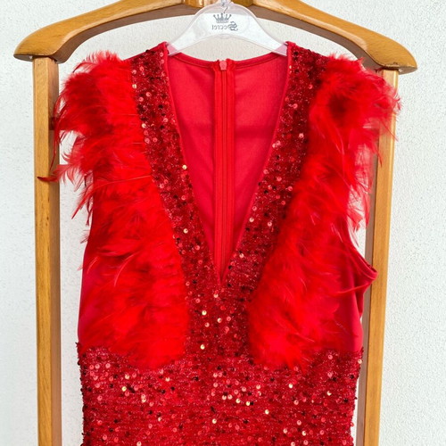 Shein festive dress red like new, size XS
