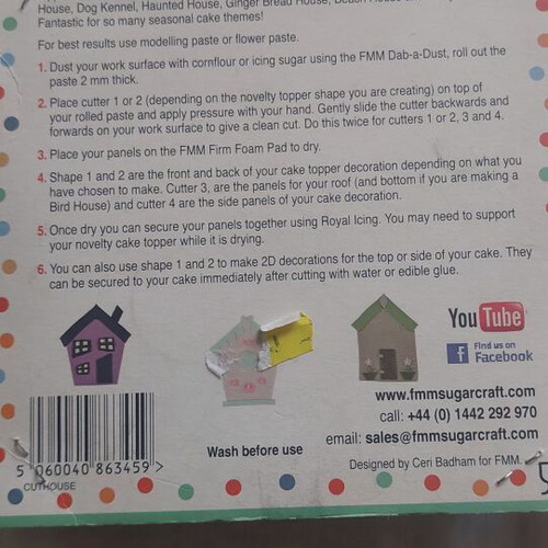 FMM Sugarcraft Cutter Sets Cute Car and More Than A Bird House new