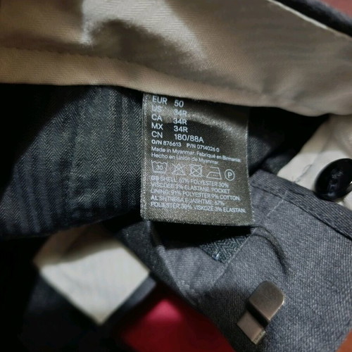 H&M gray men's suit used, size M jacket and trousers