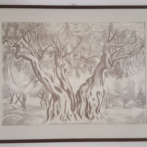 Painting used, pencil artwork 86x67cm