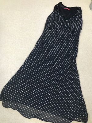 Alain Manoukian maxi dress polka dot like new, size 38