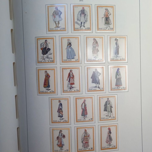 Greek Stamps Collection in Leuchtturm Album new