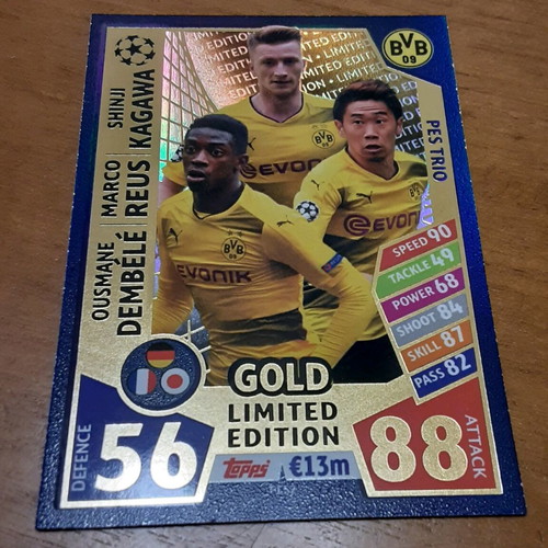 Topps Match Attax UEFA Champions League Gold Limited Edition collectible cards like new, 3 pcs