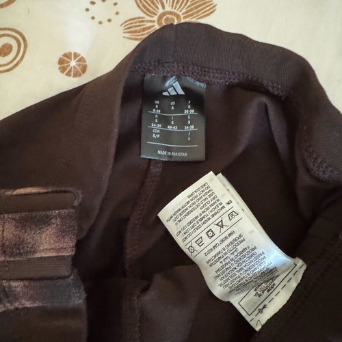 Adidas women's leggings new, brown with leopard detail, size Small