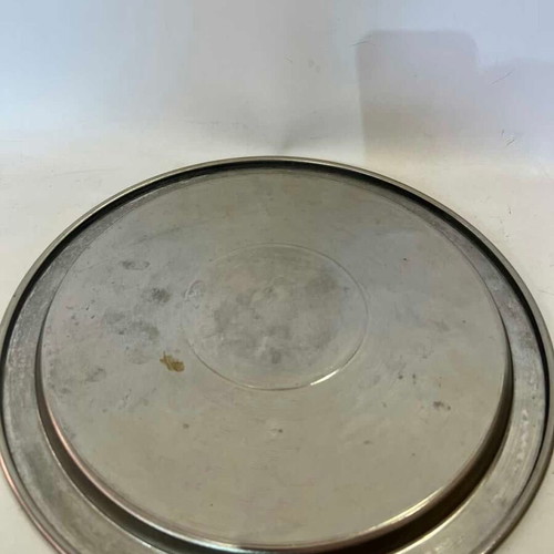 Vintage decorative metal tray 32cm used
