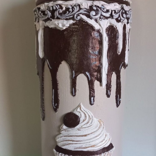 Decorative vase new, handmade, 30 cm height