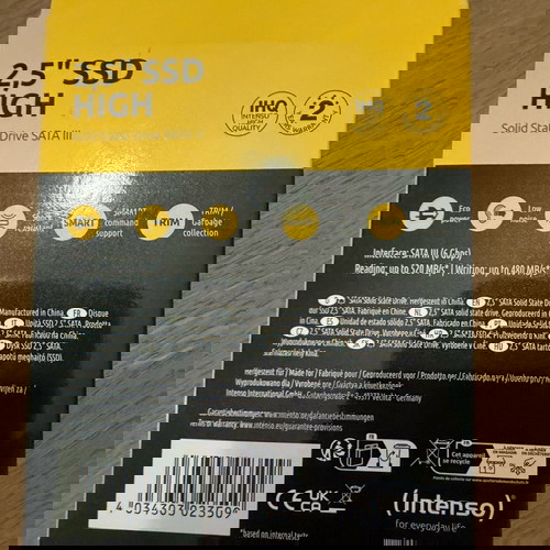 Intenso High Performance SSD 480GB 2.5'' SATA III καινούργιο