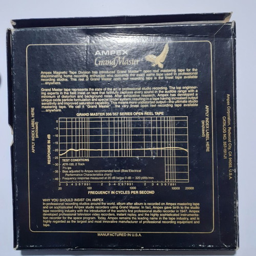 Ampex Grand Master 1800 Reel-to-Reel Tape new, 1/4", 1800ft