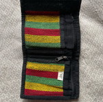 Reggae wallet used, red multicolor