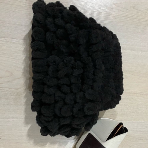 Puffy Handbag New Black with Lining