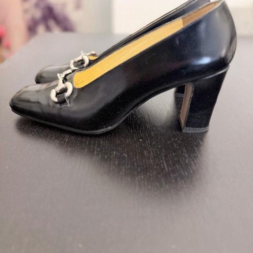 Parallèle Paris Leather Horsebit Pumps Black size 39 like new