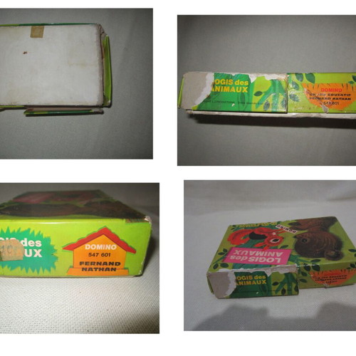 Vintage Logis des animaux domino game by Fernand Nathan used, 1970s