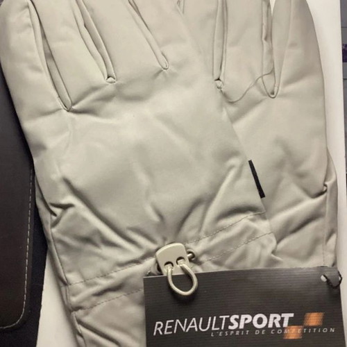 Renault Sports winter gloves men XL new, cream and gray