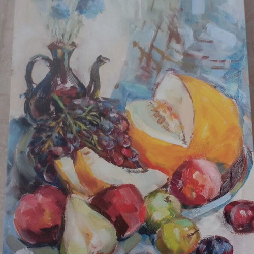 Print painting fruit style oil painting used 40×67