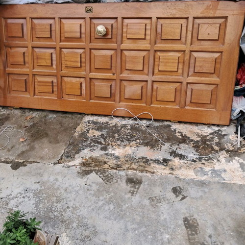 Exterior door used, solid wood with frame