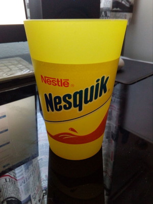 Nesquik Nestle Yellow Plastic Cup 90's used