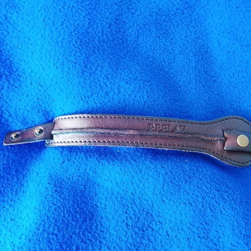Replay leather bracelet like new, brown