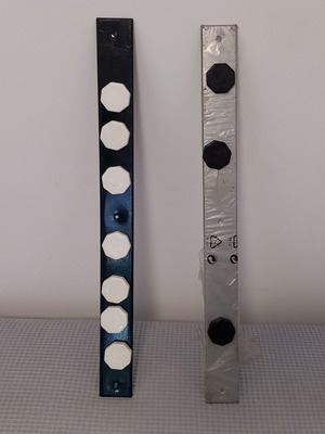Magnetic rails with 12 magnets new, black and silver