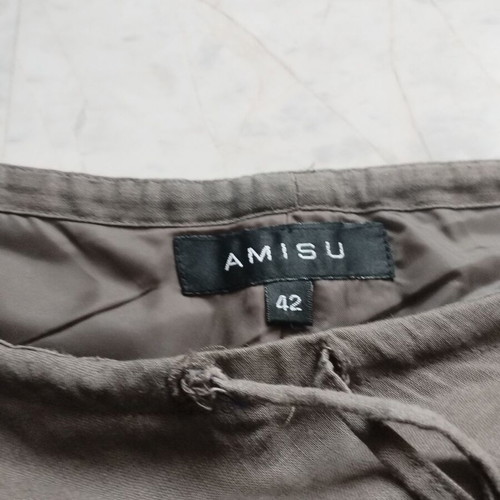 Linen brown skirt used, size XL