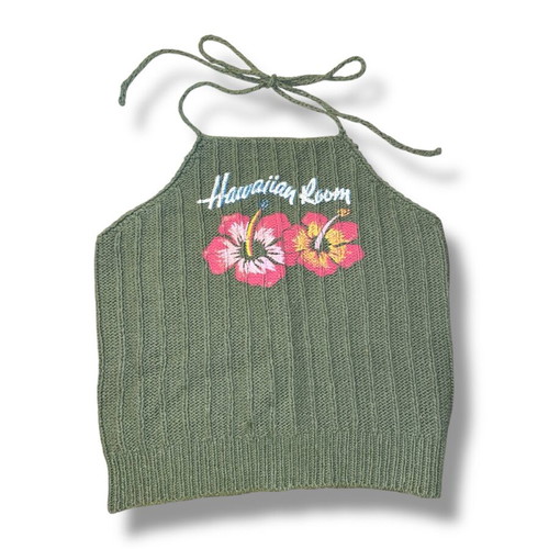 Halter top Hawaiian room Benetton green like new