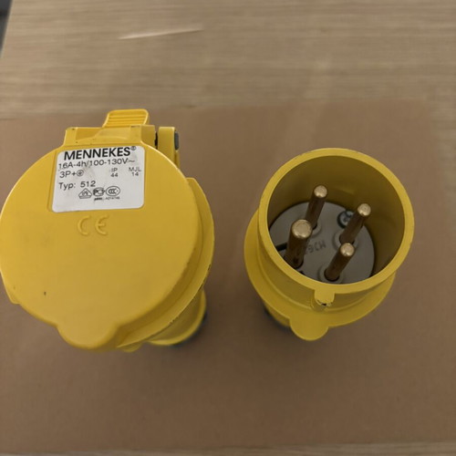 Industrial plugs 4 pin x 16A 4h like new, set of 2