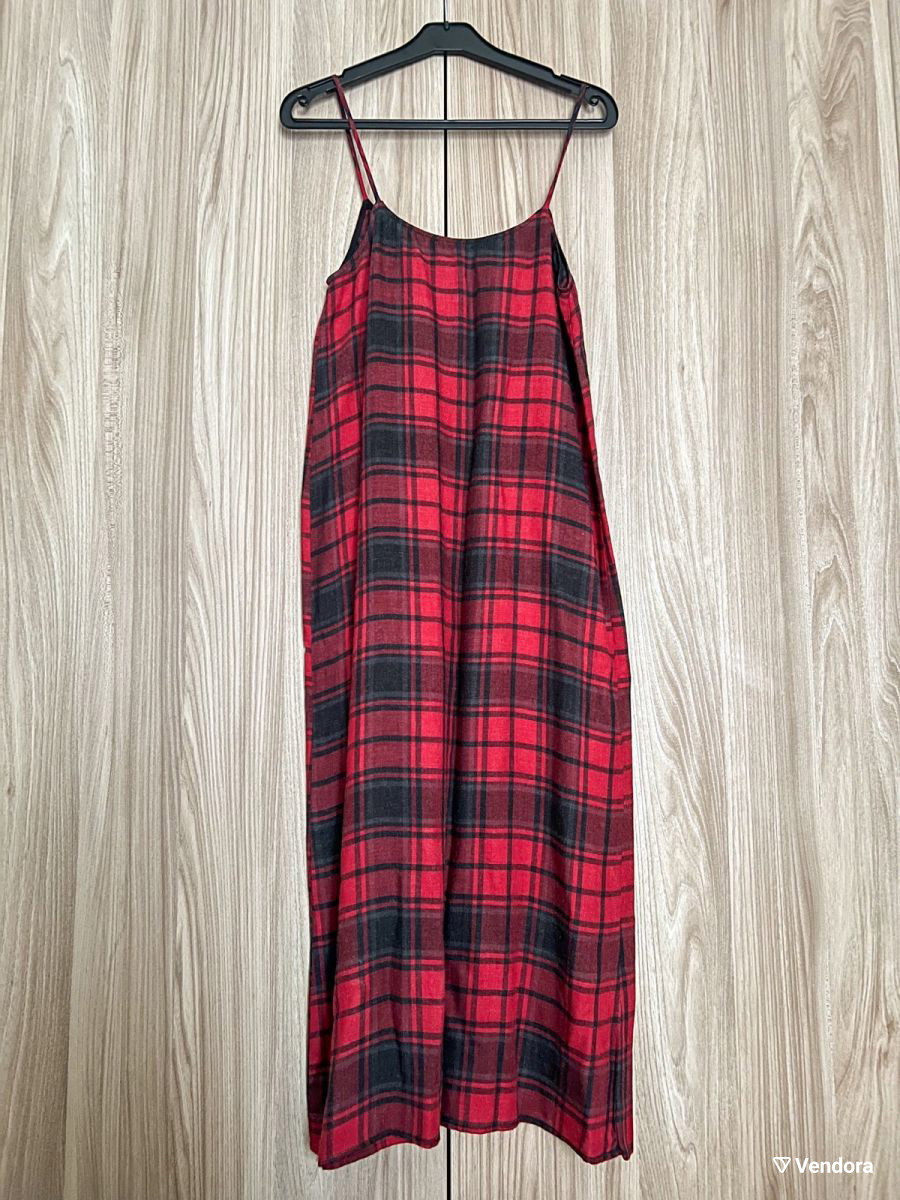 Zara plaid dress new, size XS, black-red -  30,00 - Vendora.cy