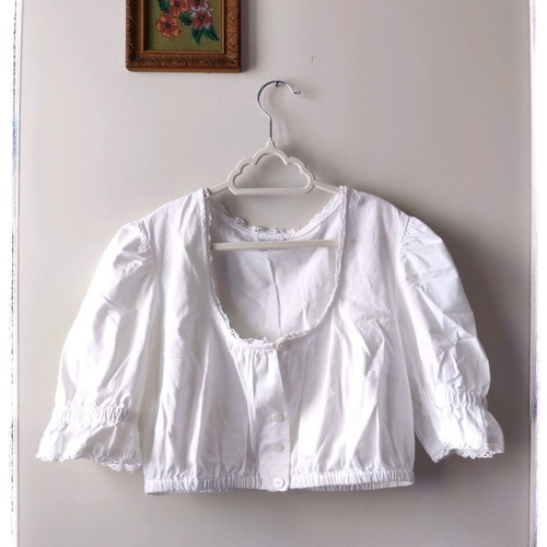 Cropped top used, white, size Large, Hohenstaufen