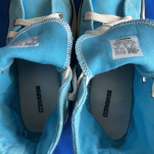 All Star Converse platform sole shoes JW Anderson, turquoise, size 39