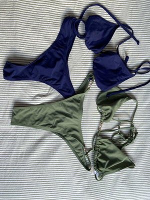 Bikini set new, size M, green and blue, pack of 2