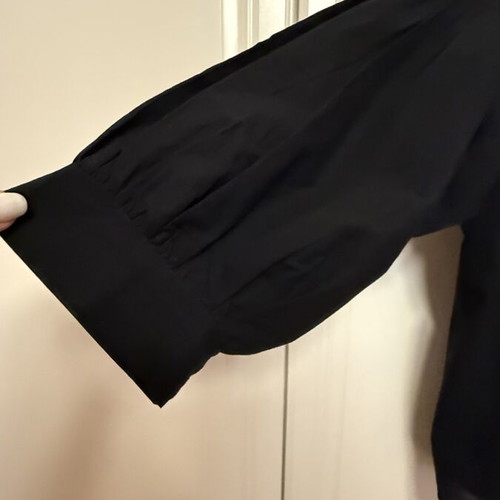 Anna Samouka black shirt with gold embroidery M like new