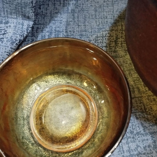 Cup with three bowls used, honey set