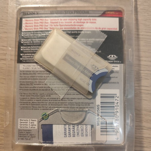 Sony Memory Stick PRO Duo 256MB MagicGate like new