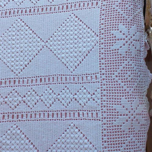 Knitted handmade blanket new for double bed
